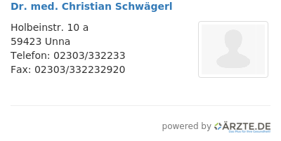 Dr med christian schwaegerl