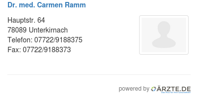 Dr med carmen ramm