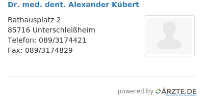 Dr med dent alexander kuebert 327370
