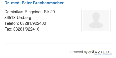 Dr med peter brechenmacher