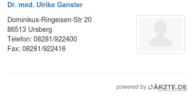 Dr med ulrike ganster