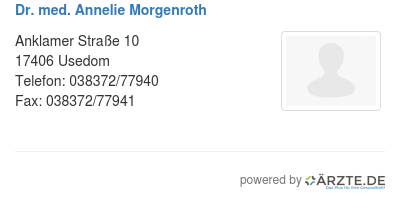 Dr med annelie morgenroth