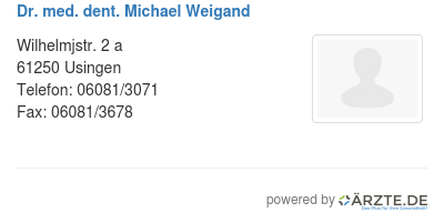 Dr med dent michael weigand