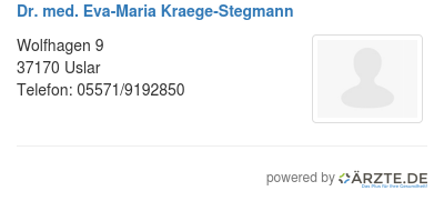 Dr med eva maria kraege stegmann
