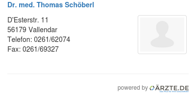 Dr med thomas schoeberl