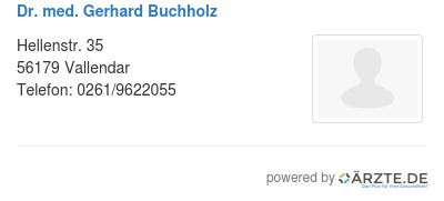 Dr med gerhard buchholz 253623