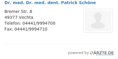 Dr med dr med dent patrick schoene