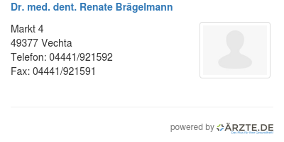 Dr med dent renate braegelmann