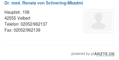 Dr med renata von schnering mkadmi