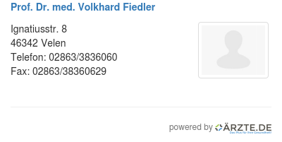 Prof dr med volkhard fiedler