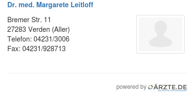 Dr med margarete leitloff