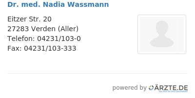 Dr med nadia wassmann