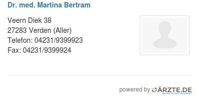 Dr med martina bertram