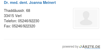 Dr med dent joanna meinert