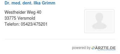 Dr med dent ilka grimm