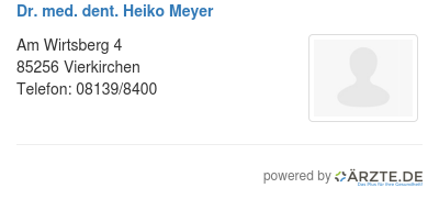 Dr med dent heiko meyer