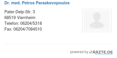 Dr med petros paraskevopoulos