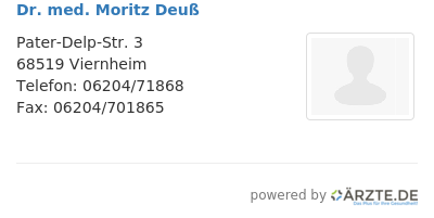 Dr med moritz deuss
