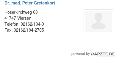Dr med peter gretenkort