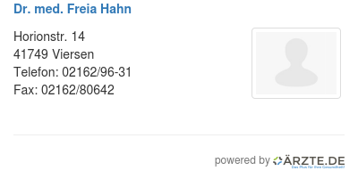 Dr med freia hahn