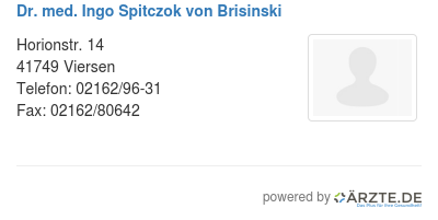 Dr med ingo spitczok von brisinski