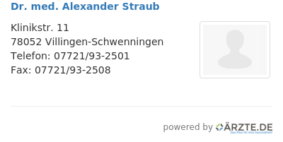 Dr med alexander straub