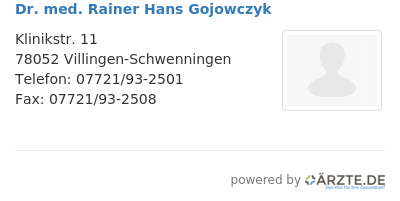 Dr med rainer hans gojowczyk