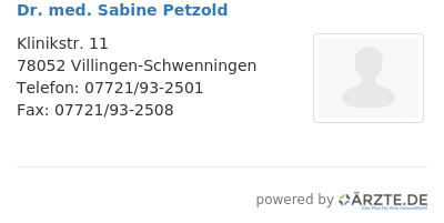 Dr med sabine petzold