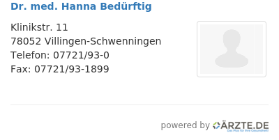 Dr med hanna beduerftig