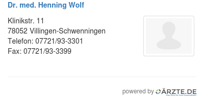 Dr med henning wolf