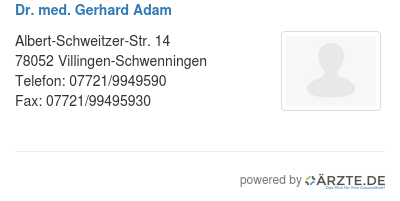 Dr med gerhard adam