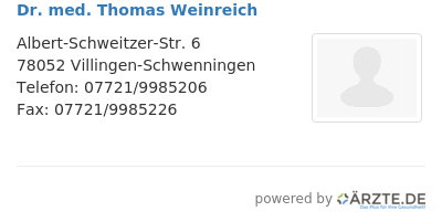 Dr med thomas weinreich