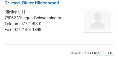 Dr med dieter hildenbrand