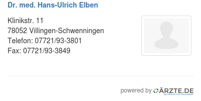 Dr med hans ulrich elben 467784