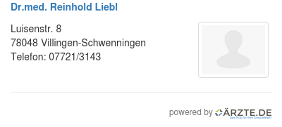 Dr med reinhold liebl