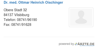 Dr med ottmar heinrich oischinger