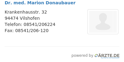 Dr med marion donaubauer