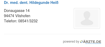 Dr med dent hildegunde heiss