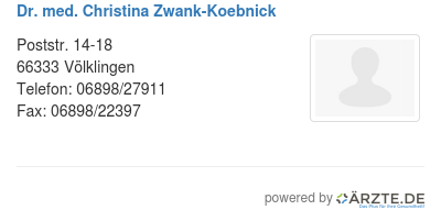 Dr med christina zwank koebnick