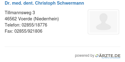 Dr med dent christoph schwermann