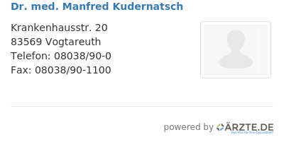 Dr med manfred kudernatsch
