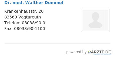 Dr med walther demmel