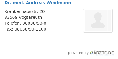 Dr med andreas weidmann