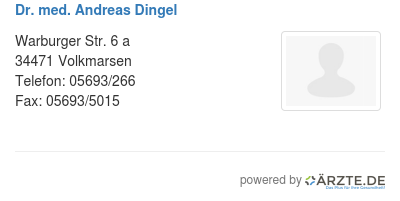 Dr med andreas dingel