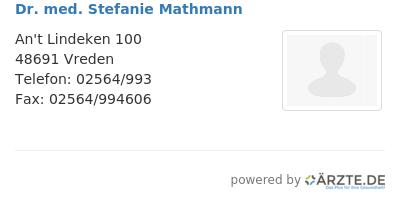 Dr med stefanie mathmann