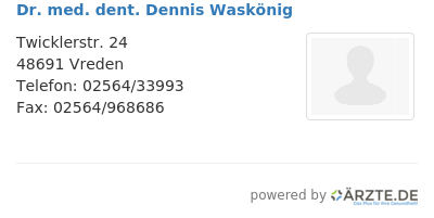 Dr med dent dennis waskoenig