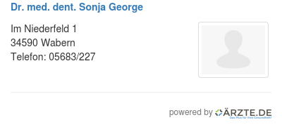Dr med dent sonja george