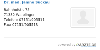 Dr med janine suckau