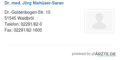 Dr med joerg niehueser saran