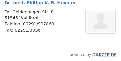 Dr med philipp k r heymer
